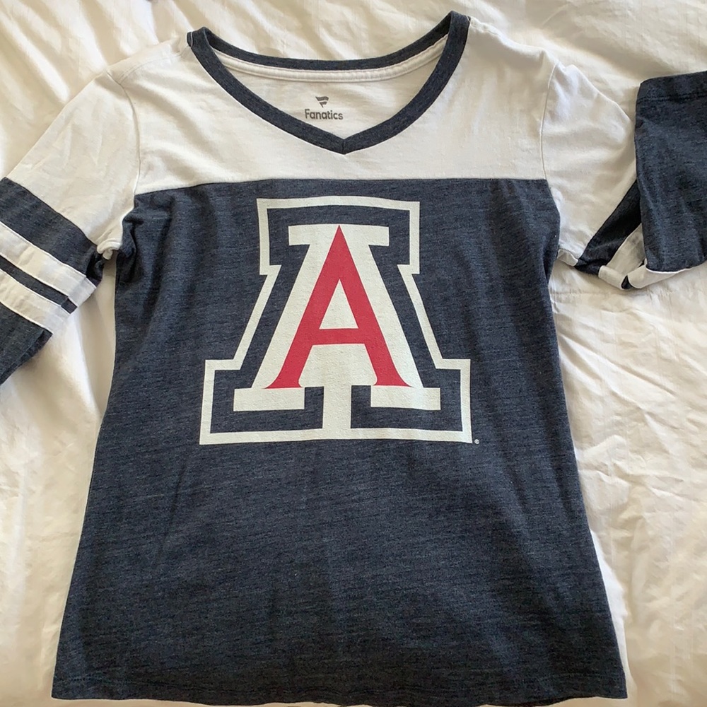 University of Arizona quarter sleeve t-shirt